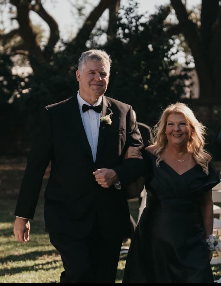 Alison Trawinski at her embroidery station